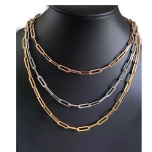 Stainless Steel Paperclip Nexklace